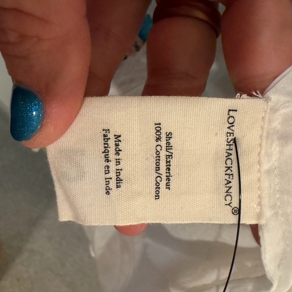 *LIKE NEW* LoveShackFancy Natasha Cotton Lace Trim Floral Ruffle Mini Dress - Picture 9 of 10